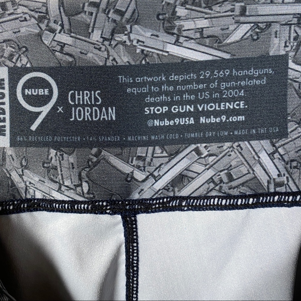 NUBE9 X CHRIS JORDON. Stop Gun Violence leggings M - Picture 5 of 5
